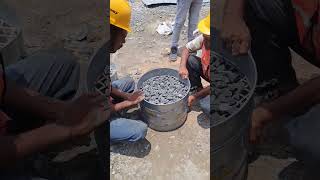 gradation test of aggregate, size 40mm