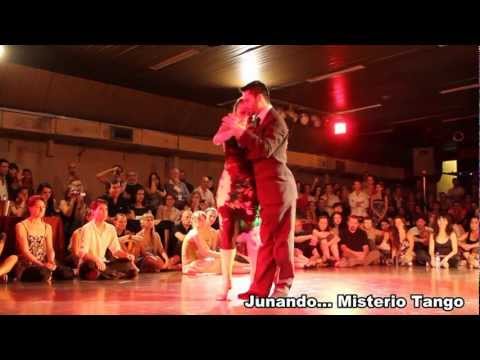  Javier Rodriguez  and  Virginia Pandolfi  are  dancing  to  the  tango  "  En Esta Tarde Gris  "