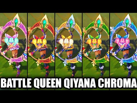 All Battle Queen Qiyana Chroma Skins Spotlight (League of Legends)