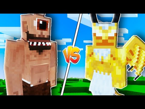 KD Minecraft - CYCLOPS VS HELL | Minecraft MOB BATTLE | ICE & FIRE VS BEWITCHED