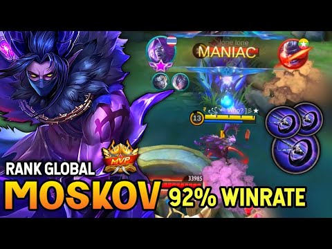 MANIAC! MOSKOV BEST BUILD 2021 | TOP GLOBAL MOSKOV GAMEPLAY | MOBILE LEGENDS✓