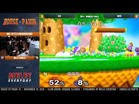 House of Paign 19 - KJH (Fox) vs. Boyd (ICs) - SSBM - Top 8 - Losers Semis
