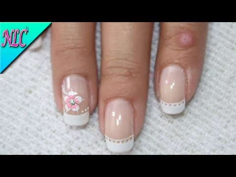 DISEÑO de UÑAS en 1 MINUTO!♥ – DECORACIÓN DE UÑAS FLORES Y FRANCÉS – FRENCH NAIL ART – NLC