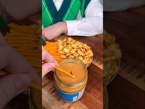 What is the BEST way to share CRACKERS and peanut butter with DAD?😎❤️🍟| CHEFKOUDY