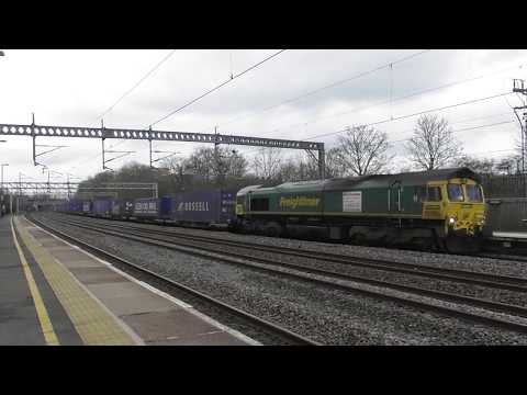 **MEGA RARE** 66564 & 66566 working 4M27 coatbridge to daventry 30/03/18