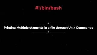Download the video "Echo Command | Printing multiple statements in a file using Unix Commands"