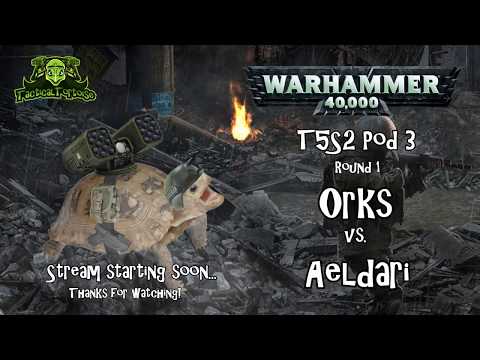 40k Batrep - Stompa Orks vs. Aeldari - T5S2 Pod 3 Round 1