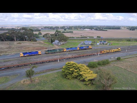 Drone Follows Southern Shorthaul Railroad (SSR) Broad Gauge Rail Train (13/5/2023)- PoathTV Railways