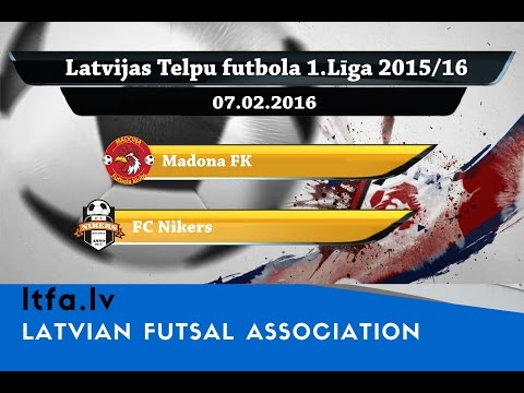 Madona FK - FC Nikers [LTFA 1.LĪGA 2015/16 [Highlights]