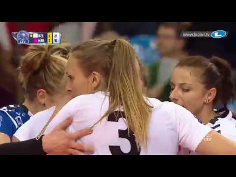 Amazing #CLVolleyW Volleyball Rally between Developres SkyRes RZESZOW and Nova KBM Branik MARIBOR