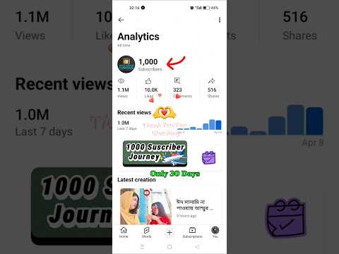 1000 Subscriber Complete Short || 1K Subscribers comlplete || Happy 1000 Subscriber #ytshorts #dream