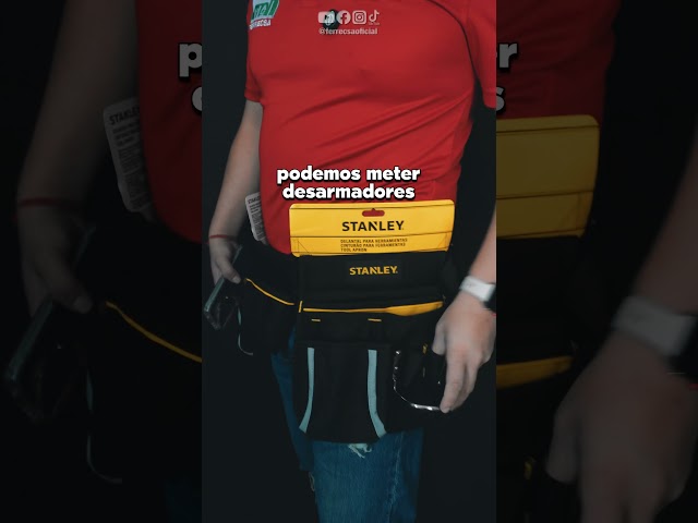 Vídeo relacionado con STANLEY Bolsa portaherramientas de cuero,4 bolsillos,Soporte especial para flexómetro,Doble costura,Abertura amplia para el cinturón- 30x 7x 33 cm, STST1-80116