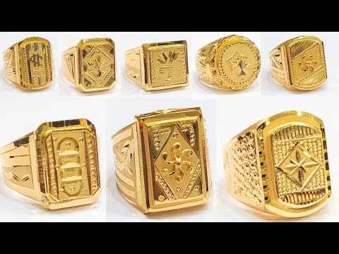 Latest gold men's ring designs 2025 with price || light weight gold gent's ring designs with price 