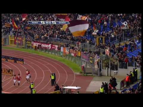 0910 AS Roma - Genoa 2-0 gol Luca Toni con commento Carlo Zampa