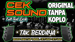 Download lagu DANGDUT TANPA KOPLO BUAT CEK SOUND🎚️ORIGINAL TAK BERDAYA🔊BASS MANTAP MIDEL CETANG CETUNG🎶 mp3 Download lagu DANGDUT TANPA KOPLO BUAT CEK SOUND🎚️ORIGINAL TAK BERDAYA🔊BASS MANTAP MIDEL CETANG CETUNG🎶 mp3