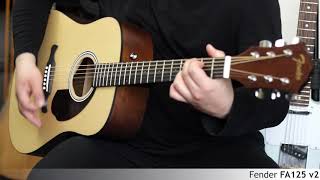 Video thumbnail for Fender FA-125 v2 acoustic guitar :: Demo, Soundcheck by Darek Wawrzyniak (Darius Wave)