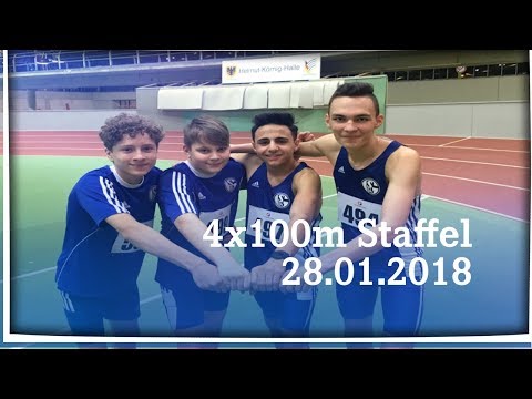 4x100m Staffel - Meeting Dortmund 28.1.2018 // FC Schalke 04 Leichtathletik