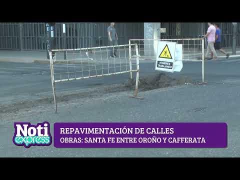 Comenzó la repavimentación de calle Santa Fe entre Oroño y Cafferata
