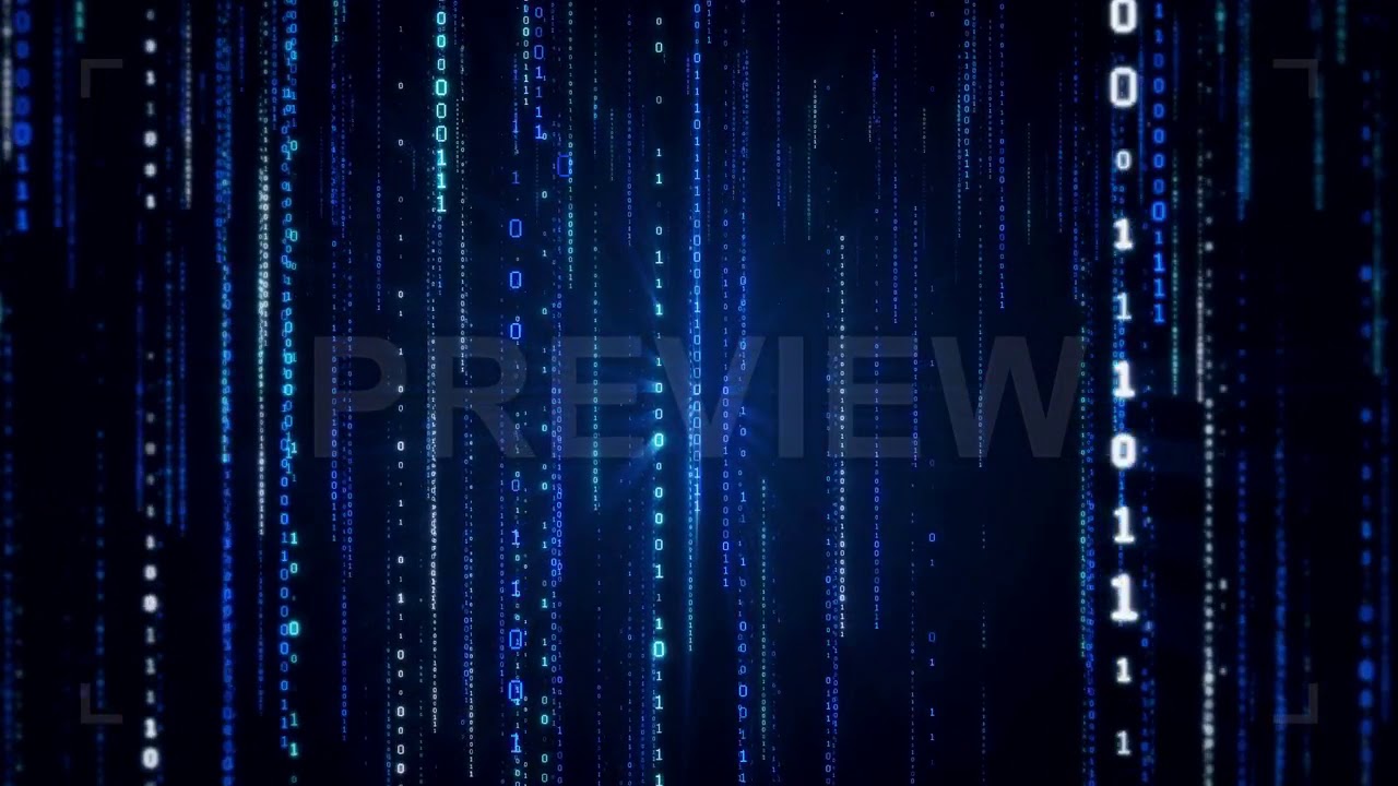 Falling Binary Code In The Matrix Style | Stock Motion Graphics - Motion Array
