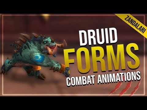Zandalari Troll Druid Forms | Bear & Cat Form With Combat Animations!