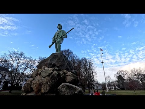 ⁴ᴷ⁶⁰ Walking tour of Lexington, Massachusetts
