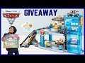 DISNEY CARS FLORIDA 500 RACING GARAGE GIVEAWAY VIDEO FOR KIDS CARS GARAGE
