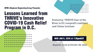 THRIVE East of the River's COVID-19 Direct Cash Relief Program in D.C.