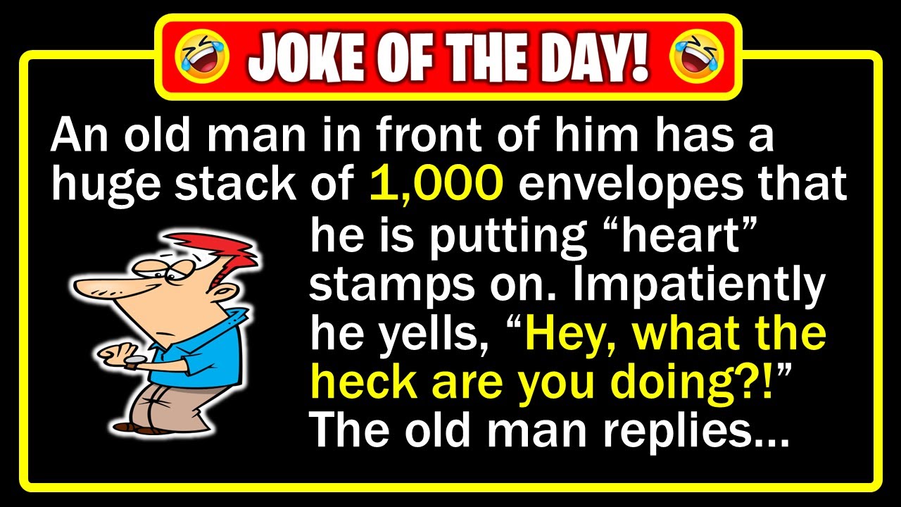 🤣 BEST JOKE OF THE DAY! - A man sees a stranger mailing 1,000 love notes... | Funny Dad Jokes