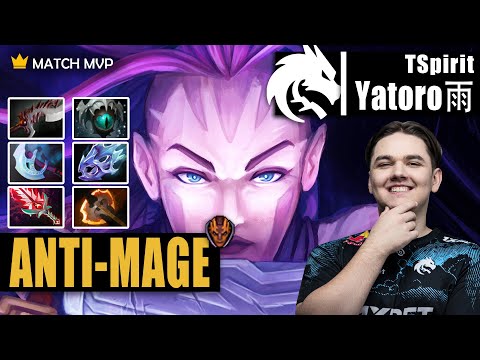 Anti-Mage Safelane | TSpirit.Yatoro | HARD PRACTICING CARRY AM FOR MAJOR | 7.32d Gameplay Highlights