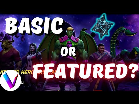 Should you open the Featured 6 Star Crystal or Basic?  MCoC Hulkling, Rintrah, Scorpion, Omega