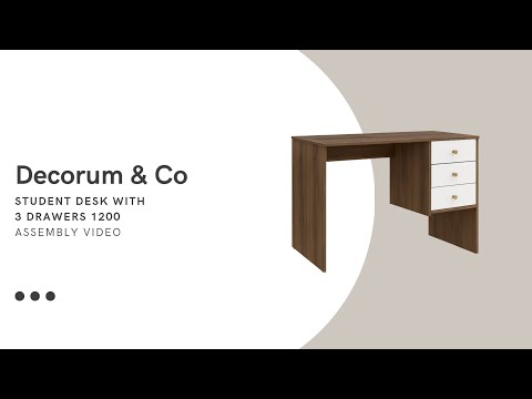 Decorum & Co - Student Desk with 3 Drawers 1200 - Assembly Video