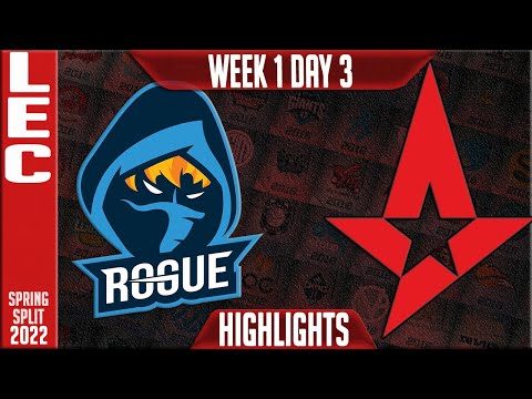RGE vs AST Highlights | LEC Spring 2022 W1D3 | Rogue vs Astralis