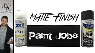How to get a matte black finish with spray cans