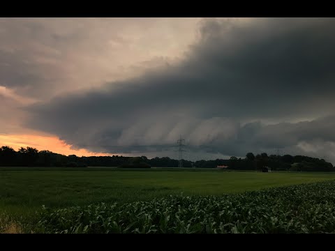 Unwetter und schwere Gewitter am 28.06.2021 in NRW, Superzelle gesichtet, Stormchasing
