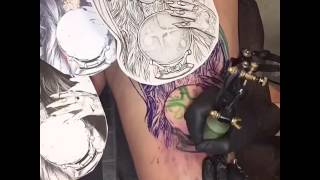 Timelapse of tattoo portrait of Inkmaster&#39;sRyan Ashley Malarkey by Tricia Atkinson of Figure 8 Ink
