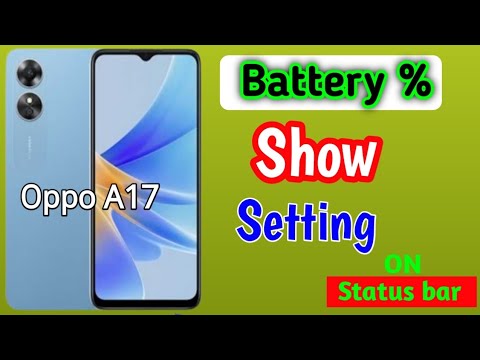 oppo a17 me battery percentage show kaise kare / how to battery setting in oppo a17 mobile