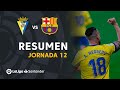 Resumen de Cádiz CF vs FC Barcelona (2-1)