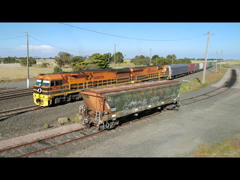 Aurizon 5MP1 / TGE Container Train With GWU012 & GWU015 Depart Gheringhap Loop (9/11/2023) - PoathTV