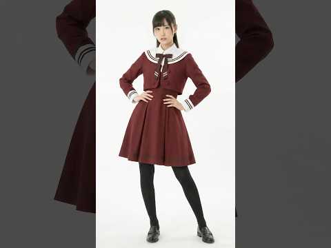 酒紅連身水手服