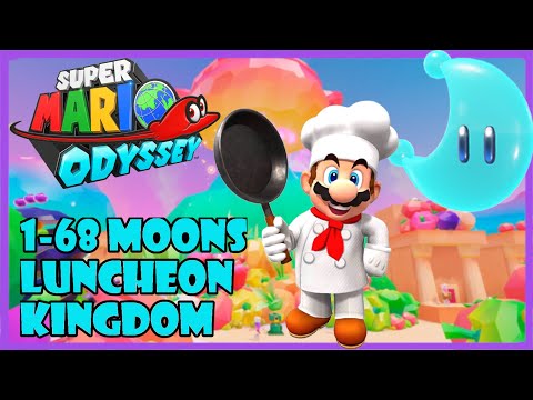 luncheon kingdom power moon guide super mario odyssey (all moons 1-68 )