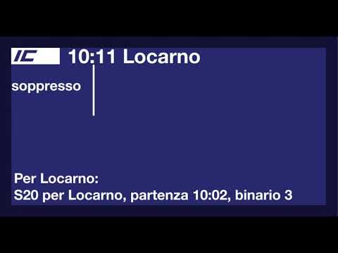 annuncio FFS TTS - IC per Locarno è stato soppresso