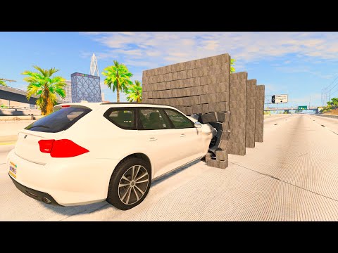 Cars vs Brick Wall – BeamNG.Drive