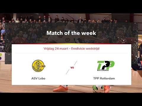Livestream zaalvoetbal ASV Lebo - TPP Rotterdam 24 maart 2017