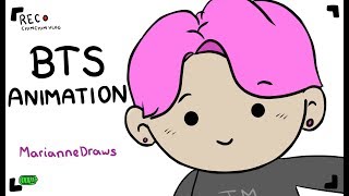BTS Animation - If BTS Were Youtubers