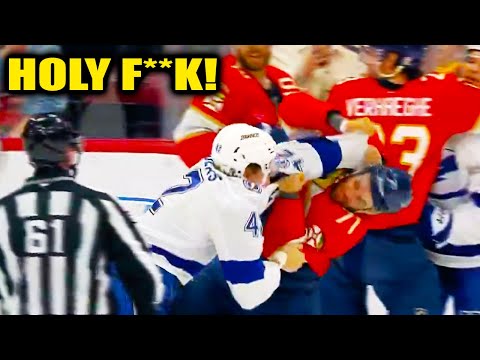 Curtis Douglas Luke Kunin Fight Scrap | Tampa Bay Lightning vs Florida Panthers 2025 Highlights