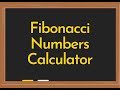 Fibonacci Sequence Calculator Video