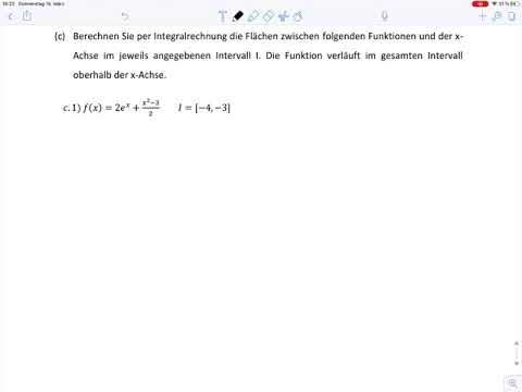 Übungsblatt1 Aufgabe c1 - Integration (Flächenberechung) (alt)