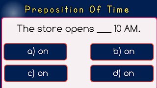 Prepositions Of Time  At / On / In  Quiz || Ladla Education