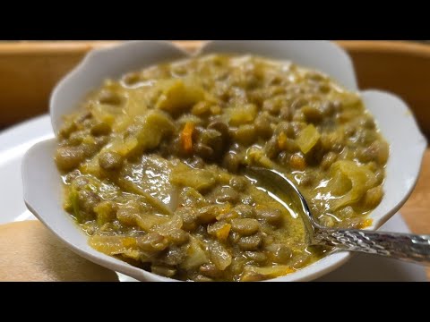 CREAMY GREEN LENTIL DAHL full of fiber & protein tasty & aids digestion