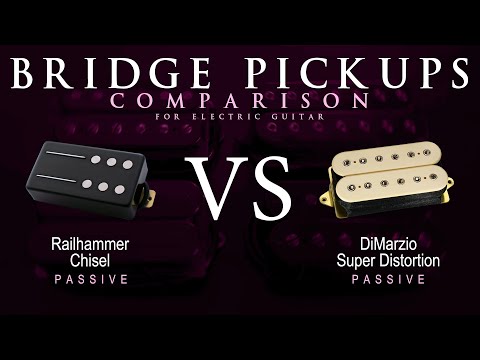 Railhammer CHISEL vs DiMarzio SUPER DISTORTION - Passive Bridge Guitar Pickup Comparison Tone Demo